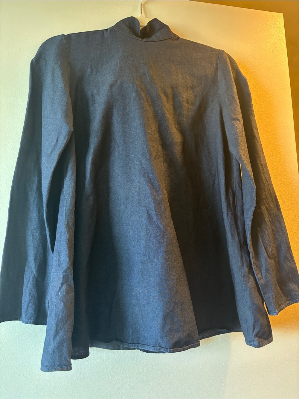 NWOT COS 100% Cotton Blue Blouse Top - Picture 4 of 4
